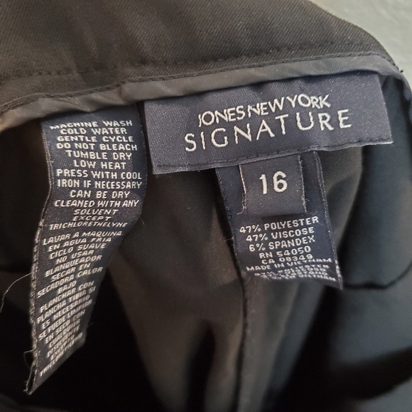 Jones New York Signature Black Career Work Pants size 16 Business Casual - Picture 4 of 5
